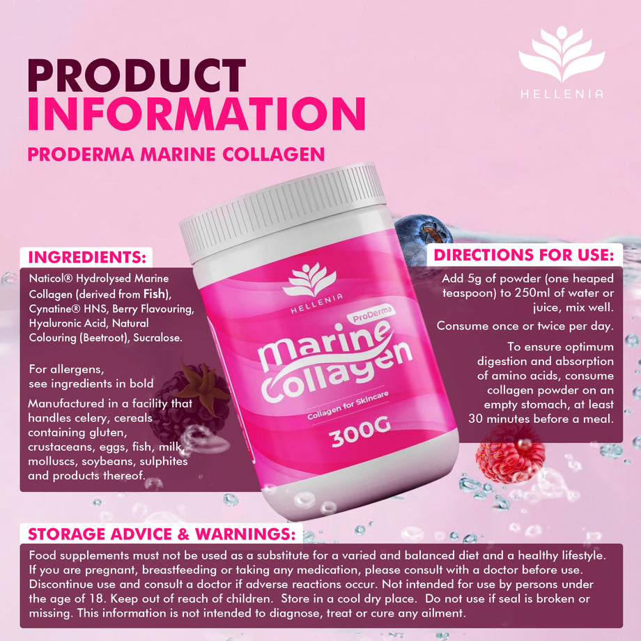 Ambrosial 100% Marine Collagen With Hyaluronic Acid, Vitamin