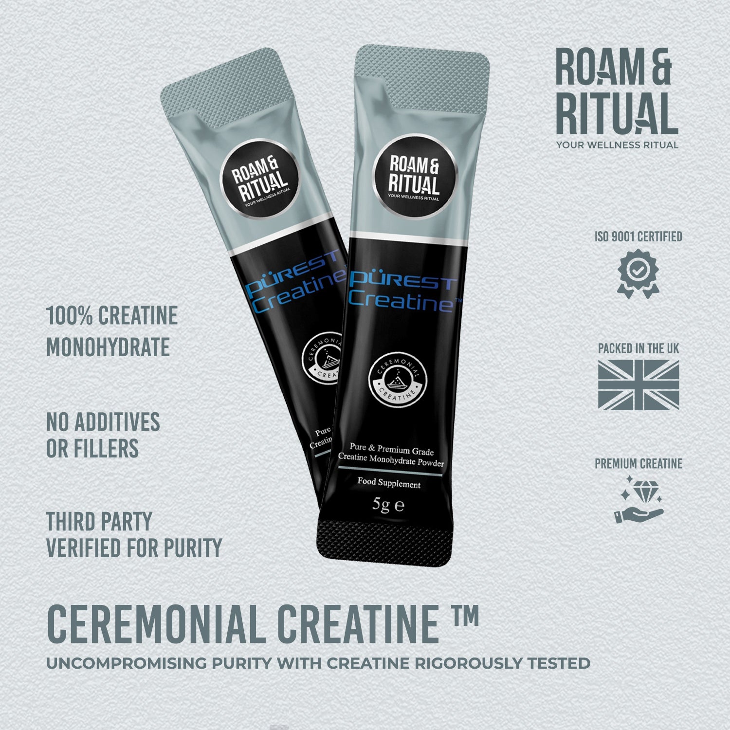 Creatine Plus Ritual Ceremonial Creatine™ 5g Stick Sachet with Purest Creatine™ – Hellenia ...